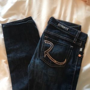 Rock & Republic size 25 crystal pink jewel jeans